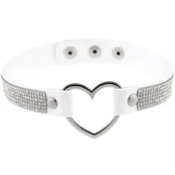 Joy Jewels Ras de cou Heart Strass Blanc